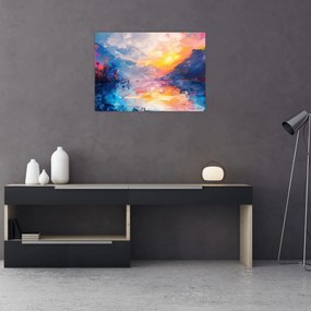 Tablou pe sticlă - Pictura peisajului (70x50 cm)