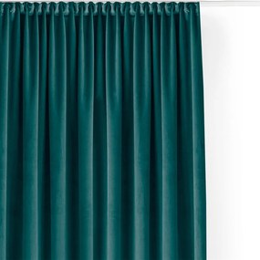 Draperie în culoarea petrolului dimout (semi-opacă) din catifea 140x175 cm Velto – Filumi