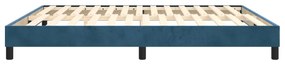 Cadru de pat box spring, albastru inchis, 160x200 cm, catifea Albastru inchis, 25 cm, 160 x 200 cm