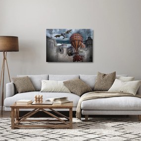 Tablou pe sticlă - Peisaj suprarealist (70x50 cm)