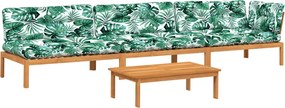 vidaXL Set canapele de grădină cu perne din paleți 4 piese lemn acacia