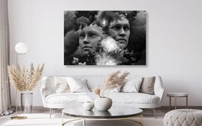 Tablou gândire virtuală în design alb-negru