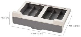 Sertar pentru capsule de cafea Joseph Joseph CupboardStore 851667, 28 cm, Fixare pe raft, Plastic, Gri