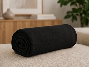 Patura din fleece FLEORA, neagra Dimensiune: 180 x 200 cm