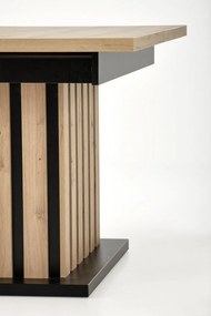 Masa extensibila Lamello stejar artizan/negru L130-180xl80xh76 cm