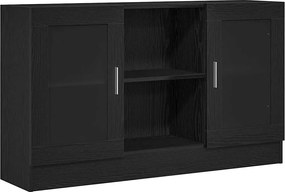 vidaXL Bufet Stejar Negru 120 x 30,5 x 70 cm Lemn compozit