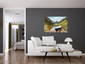 Tablou - Seealpsee, lac din Elveția (90x60 cm)