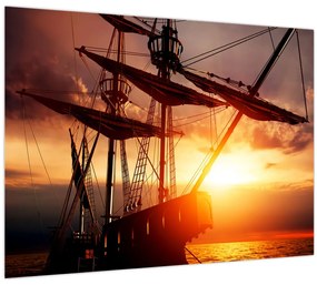 Tablou - Navă de pirați veche (70x50 cm)