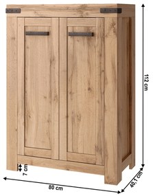 Dulap Mateo 2d/80 (stejar wotan). 1065314
