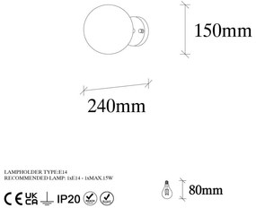 Aplică de perete albă/în culoarea bronz ø 15 cm Atmaca – Opviq lights