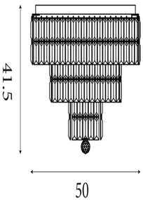 Searchlight 61321-6AB - Lustră de tavan EMPIRE, 6 x E14, 60 W, 230 V, IP44