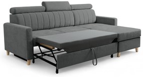 Colțar cu funcție de dormit Vario universal - gri șenil Wind 89