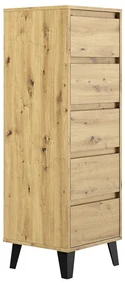Comodă Brisas 3 (stejar artisan + negru) . 1116261