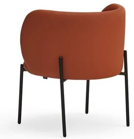 Fotoliu din imitație de piele portocaliu Mogi - Teulat