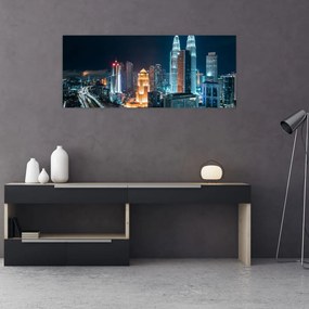 Tablou - Noaptea în Kuala Lumpur (120x50 cm), în 40 de alte dimensiuni noi