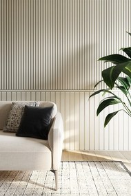 Panou riflaj decorativ 3D din polimer rigid, model Groove - 12.2x1.2x250 cm