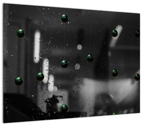 Tablou  abstract - bilele verzi (70x50 cm), în 40 de alte dimensiuni noi