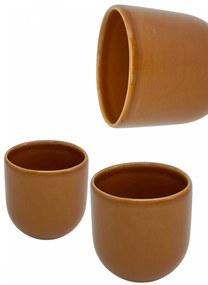 Pahar Cafea Novum Maro Teracota  (Pantone Brown Leather, 250ml) Gresie Glazurata Manual