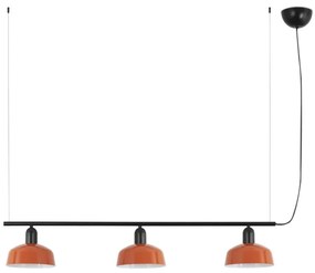 Lustra suspendata metal TATAWIN S 3L negru, orange