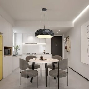 Lustră pe cablu REUS, 3x E27, 40W, 230V, Ø 47 cm, negru