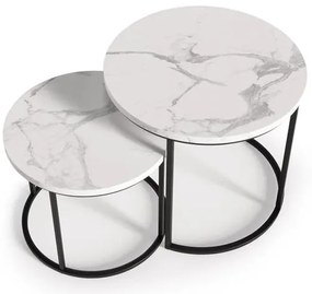 Set masute de cafea cu decor de marmura, FALKEN