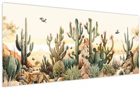 Tablou - Deșert, acvariu (120x50 cm)