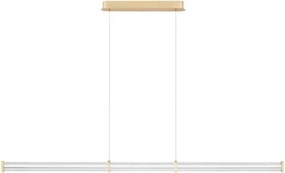 Lustra LED 2700K suspendata design liniar PHEME auriu periat