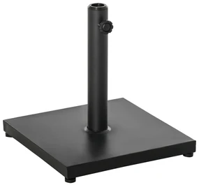 Outsunny Bază Umbrelă 13.3kg, Ciment, Postament Lucios pentru Umbrelă Grădină, Negru | Aosom Romania