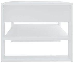 Masuta de cafea, alb, 102x55x45 cm, lemn prelucrat 1, Alb