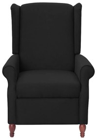 342217 vidaXL Fotoliu rabatabil, negru, material textil