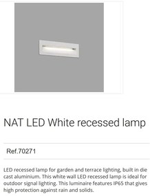 Spot LED incastrabil de exterior NAT alb