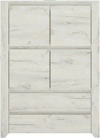 Comoda ANGEL TIP 33, alb, PAL melaminat, 84x40x116 cm