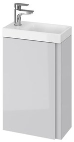 Dulap de lavoar, 59x39x22 cm, 1 usa, balamale S D, gri Gri lucios