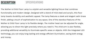 Lampadar LED/Lampa de podea design modern Mother / Child