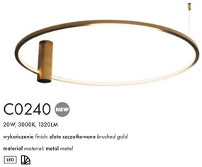 Lustra LED aplicata design circular Queen 80cm