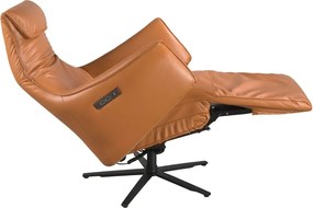 Fotoliu pivotant, functie relax, tapitat cu piele Brown