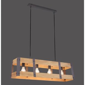 Leuchten Direkt 15721-79 - Lustră pe cablu CRATE 4xE27/60W/230V