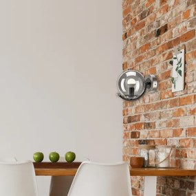 Aplică GEORGIA 1xE14/5W/230V crom mat/fumuriu