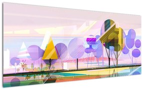 Tablou - Peisaj, abstracție (120x50 cm)