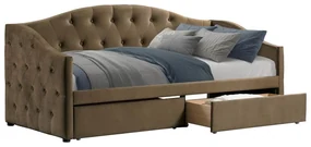 Pat de o persoană (divan) 90 cm Zonas (maro) (cu somieră) (cu sp. depozitare). 1116568