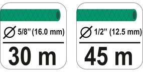 Rolă pentru furtun de grădină FLO TO-89335 curoți, 45 m