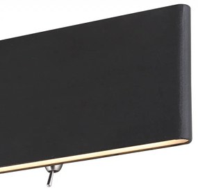 Aplica LED cu iluminat ambiental sus/jos SIEGFRIED negru 12W