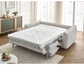 Canapea gri deschis extensibilă 214 cm Ernest – Bobochic Paris