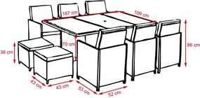 Set mobilier de grădină din ratan Avenberg DETROIT - Gri