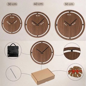SENTOP | Ceas de perete din lemn cu model pădure 30 până la 50 cm | NILSE