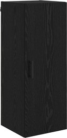 vidaXL Dulap montat pe perete Stejar Negru 34,5 x 34 x 90 cm