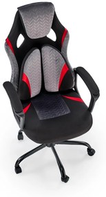 Scaun de birou Jensen negru/gri/rosu H125 cm JENSEN office chair, black / grey / red