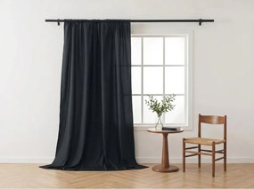 Perdea OXFORD LIGHT 140x270 cm, negru Agatat: Rejansa