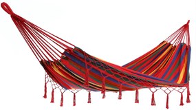 Deuba Hamac cu franjuri rosu - 320x150cm