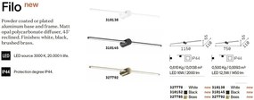 Aplica LED pentru baie cu protectie IP44 Filo ap d075 negru